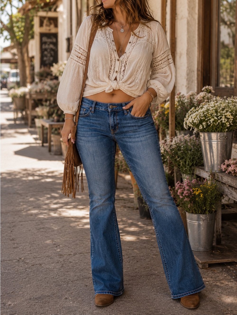 Levi’s Low Rise Boot Cut Jeans Women’s 10 Medium Wash Y2K Boho